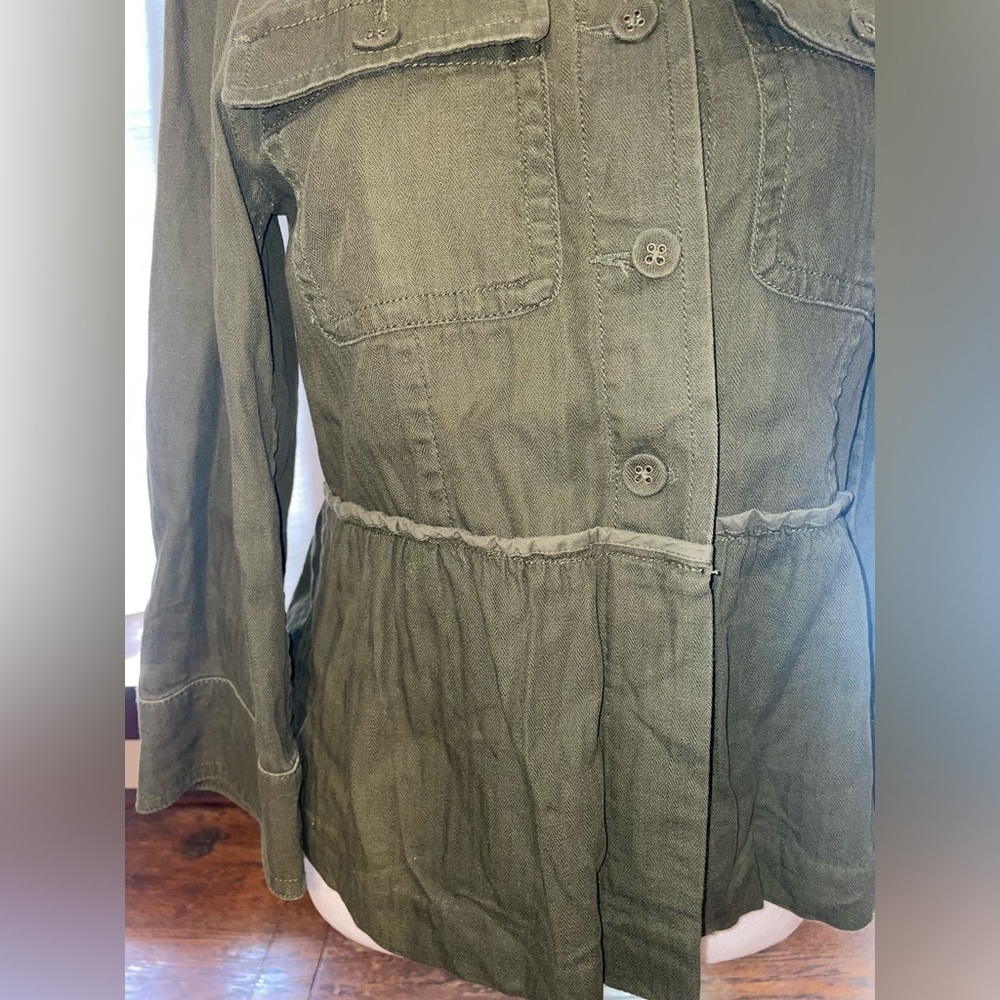 Loft | Hunter Green Military Jacket | XS - Picture 4 of 8
